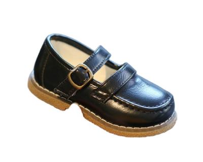 China 2021 Autumn Black PU Mary Jane Shoes Soft Casual Children's Flats Shoes Luxury Leather Girl Luxury Elegant Shoes For Kids for sale