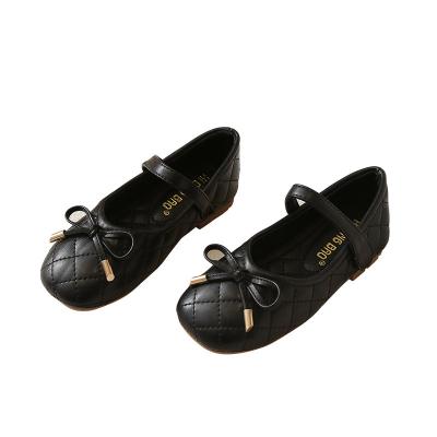 China Others 2021 Soft Sole PU Mary Jane Casual Children's Flats Girls Dress Shoes Black Beige Luxury Leather Princess Shoes For Kids for sale