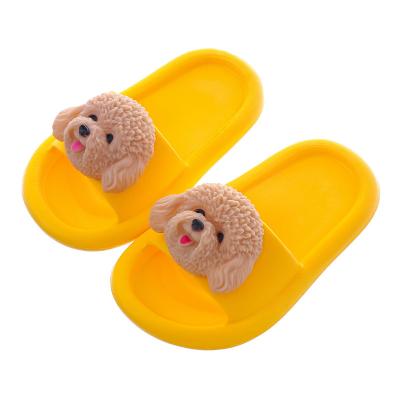 China Lovely cartoon dog house girl baby indoor non-slip waterproof cute boy's summer soft slippers for kids cute sandals shoes for kids for sale