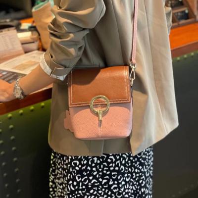 China Korea Fashion Soft Packing Luxury Design Buckle Genuine Leather Fashionable Handbags And Branded Purses For Women Mini Handbag for sale