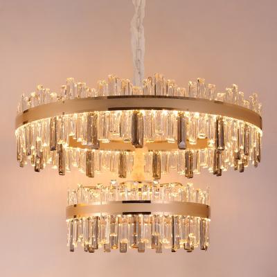 China Modern Luxury Modern Bedroom K9 Crystal Fixtures Ceiling Pendant Light for sale