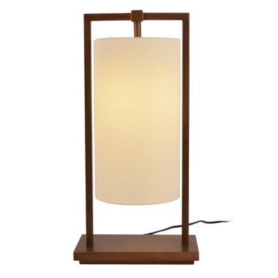 China Lighting Works Modern Luxury Home Decor Bedside Fabric Shade Metal Table Lamps For Bedroom for sale