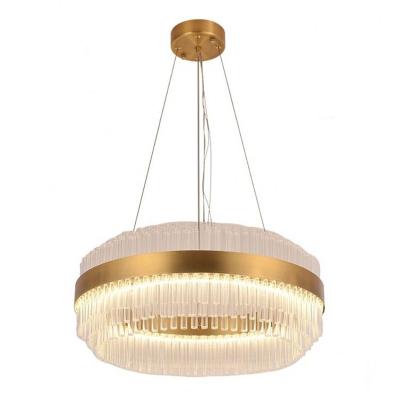 China Lighting Modern Modern Crystal Led Staircase Lights Circular Replacement Crystals Staircase Chandelier Long for sale