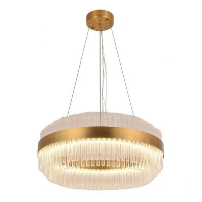 China Modern Light Strip Chendlier Pendent Lighting Modern Sample Design Led Chandelier for sale