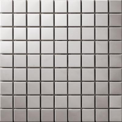 China Parquet square stainless steel mosaic tile brushed glossy exterior living room TV background wall for sale