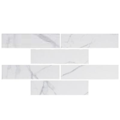 China Wall Decoration 2*4 Brick Carrara White Marble Mosaic For Wall And Floor Decor for sale