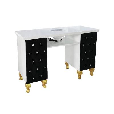 China Modern beauty spa black and gold manicure table sale for sale