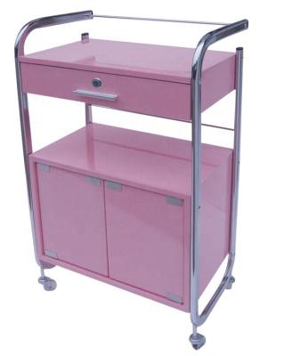 China Modern Professional Facial Salon Equipment Pink Trolley for sale