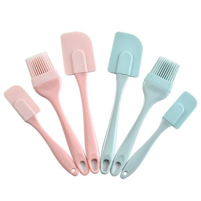 China Free Sample Disposable High Quality Food Grade Heat Resistant Cake Spatula Set Safe Nonstick Silicone Spatula Cooking And Pastry Tools for sale