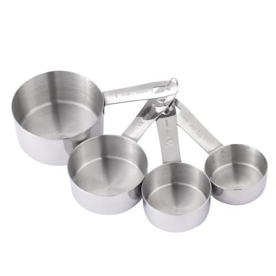 China Sustainable High Quality Set of 4 PCS Stainless Steel Measuring Cups for sale