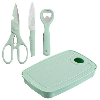 China Viable Amazon Sells Household Kitchen Tools Green Color Pink Color 3 Piece Kitchen Knife Set for sale