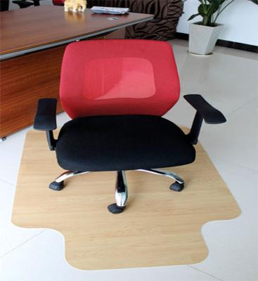 China Recycled Foldable Thick Wood Floor Chair Mat For l Shaped Desk , Custom Size for sale