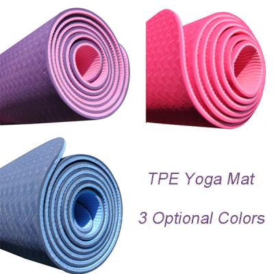 China Professional Organic TPE / PVC Foam Folding Yoga Mat 3mm To 8mm Thickness for sale