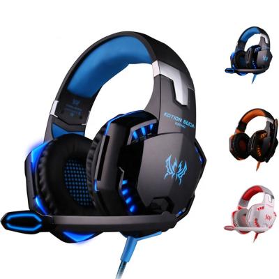 China Factory Portable Computer Gaming Kotion EACH G2000 Stereo Headphones With MIC LED Light Earphone Over Ear Cable Headset For PC Game for sale