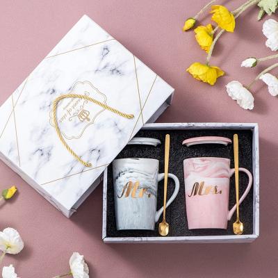 China Nordic Logo Ceramic Coffee Mug Set Gift Box Wedding Favor Disposable Custom Gifts Return for sale