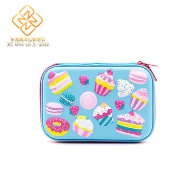 China Custom Hard Shell Candy Style Waterproof Shockproof EVA Cute Pencil Case With Isolation Layer for sale