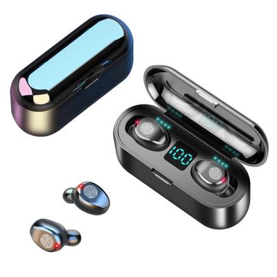 China In-ear TWS BtEarphone V5.0 F9 Stereo Wireless Headphones Sport Waterproof F9 Wireless Earbuds For Mobile Phone for sale