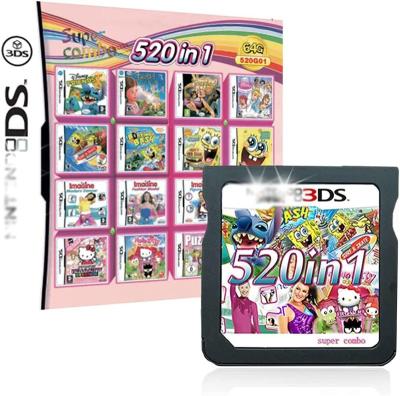 China Entertainment ; 520 games game in 1 for ds video game cartridge console card compilation all in 1 for Nintendo ds 3DS 2DS for sale