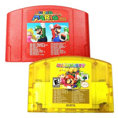 China Hot Selling 18 in 1 Shell Mario Games n64 Cartridge Red Gold Game For n64 Game Cards 117mm*77mm*20mm for sale