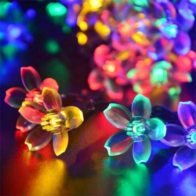 China 12m Garden Decoration Light 100LEDs Solar Powered Cherry Blossom Led Solar String Lights For Christmas for sale