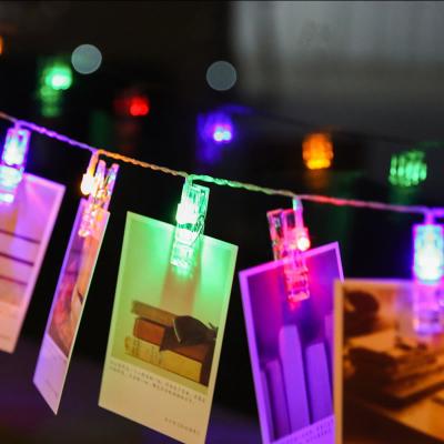 China LED Photo Clips 3M LED Photo Hanging Clips Hanging Light Indoor Christmas Lights Battery Operated LED String Lights For Party Wedding Decoration for sale