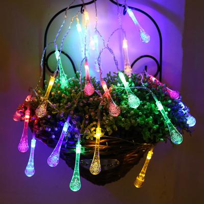 China 3*AA Batteries Christmas Decoration Supplies 10m 80LEDs Water Drop Battery Operated LED String Lights for sale