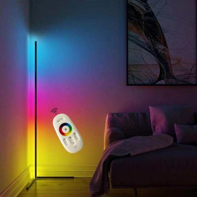 China Dimmable Remote Control Corner Floor Light RGB LED Mood Minimalism Standing Lights for sale