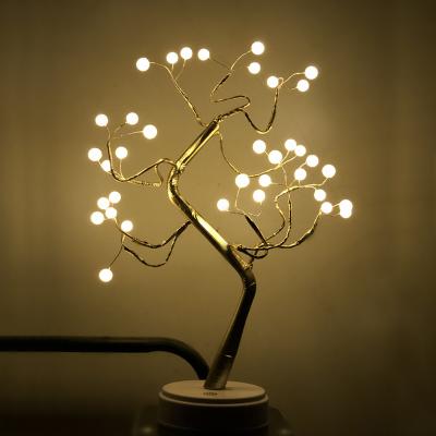 China Lights String Indoor Home Decoration Fairy LED Tree Lights Rose Sparkling Pearl Tree Light for sale