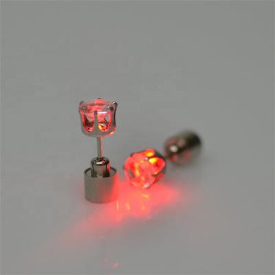 China Steady Light or Flashing Glow Crystal Led Light Steady Light or Flashing Glow in Dark Earrings for sale