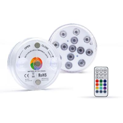 China 2020 New RGB RF LED Remote Control Submersible Garden Lights For Outdoor Ponds Pool for sale