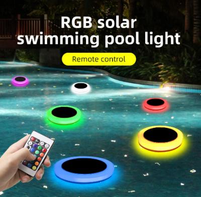 China Floating Waterproof Solar Pool Garden Lights Outdoor Led Bulb With Remote Control RGB for sale