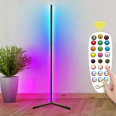 China 2021 New RGB Music Floor Light Remote Control Lamps Corner Modern LED Floor Lamp For Living Room Bedroom for sale