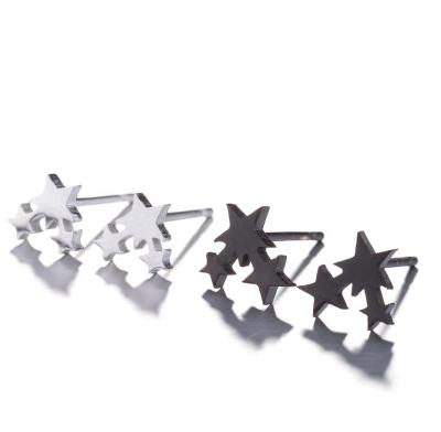 China Fashion Casual/Sporty Small Star Stud Earrings Set For Women Girls Kids Stainless Steel Mini Cute Earrings Jewelry for sale