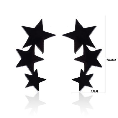 China TRENDY Wholesale Earings For Women Simple Star Stud Earrings Women Jewelry Stainless Steel Gold Plated for sale