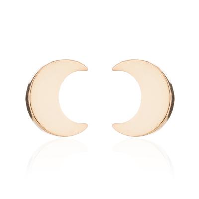 China Super Fashionable Stud Shape Moon Stainless Steel Stud Earrings Casual/Sporty Earring Hot Sale New For Women Jewelry Wholesale for sale