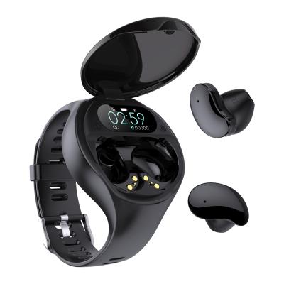 China Newest Wifi Smart Watch Wearable Devices Headset 2 in 1 Smart Fitness Band Watch Earbuds Wristband with Earbuds for sale