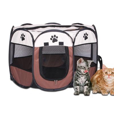 China Viable 2 in 1 Portable Multi-Functional Folding Cage Dog Travel House Pet Playpen Cage Outdoor Pet Bag Tent for sale