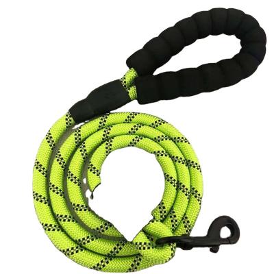 China Large Padded Mountaineering Running Tracking Reflective Soft Handle Nylon Rope Dog Leash for sale