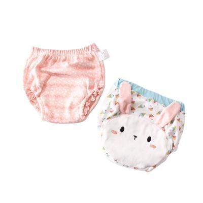 China Printed Children's 2 PCS Cartoon Correction Pants Baby Toilet Underwear Diaper Training Washable Pants for sale