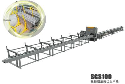 China CNC Steel Bar Shear Line 28m×3m×2m Rebar Shearline SGS 100 for sale