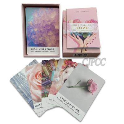 China Love Paper Plastic High Quality Tarot Cards Full Color Custom Design Oracle Cards for sale