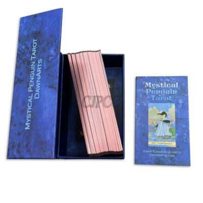 China Paper Plastic High Quality Tarot Gilded Tarot Cards Oracle Deck Pink Custom Printer for sale