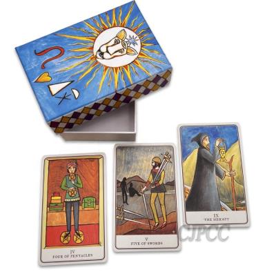 China Plastic Gold Oracle Tarot Cards Affirmation Paper Plastic Custom Card Deck Cards Printing for sale