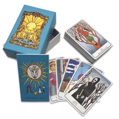 China Plastic Oracle Cards Playing Cards Paper Custom Printing Tarot Cards With Guidebook for sale