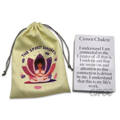 China Oracle Cards Paper Plastic Custom Cards Yoga Tarot Cards Printing With Cloth Bag Packing for sale