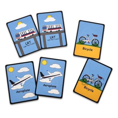 China paper & Plastic Kids Card Game Play Learning Educational Flashcards Custom Printing for sale