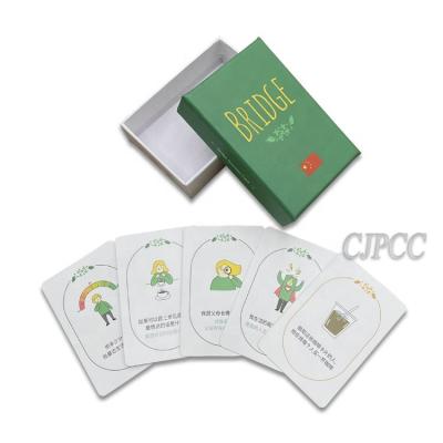 China Paper Plastic Party Games Blank White Paper Cards Playing Card Custom Printed for sale