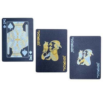 China paper & Plastic Poker Cards Playing Cards Custom Printing Black Plastic Playing Cards for sale