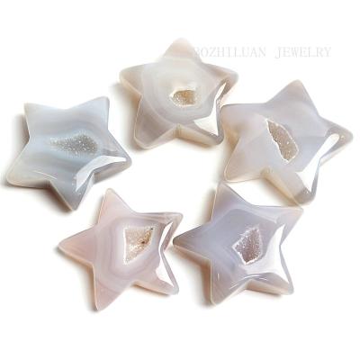 China China high quality crystal star carving agate geode quartz hand carved craft for decoration for sale