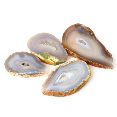 China Mineral Quartz Crystal Agate Geode Polished Slice of China Natural White Agate for Healing for sale